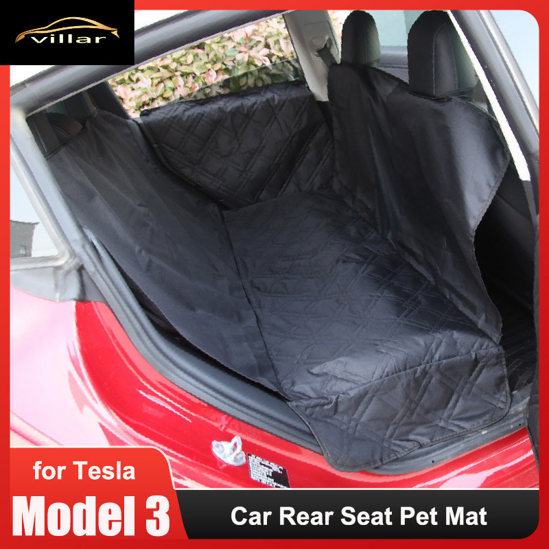 特斯拉 Model 3/Y 後座寵物墊汽車後座套狗旅行防水保護墊全覆蓋背帶吊床