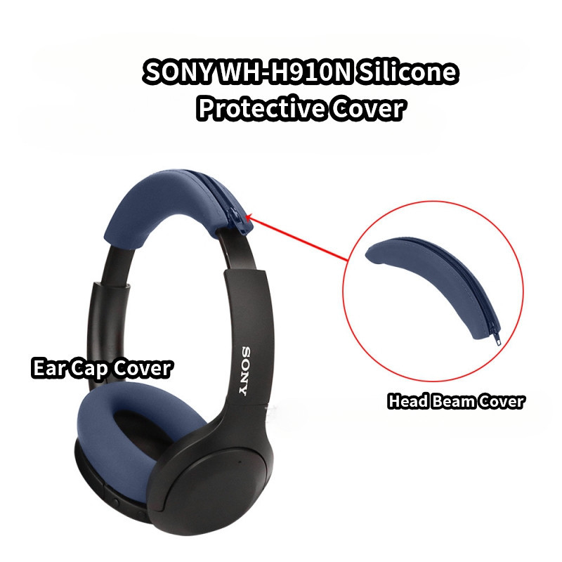 適用於索尼wh-h910n耳機耳罩保護套骷髏套頭梁套耳帽套