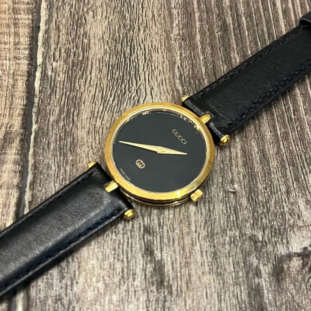 GUCCI 古馳 手錶 金色 黑色 女用 石英 錶盤 mercari 日本直送 二手