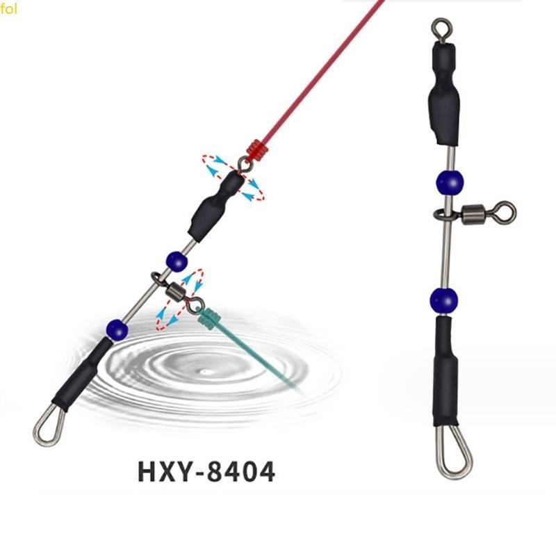 Fol 5 件耐用軸承旋轉釣魚連接器便攜式釣具線連接器鹽水釣具配件