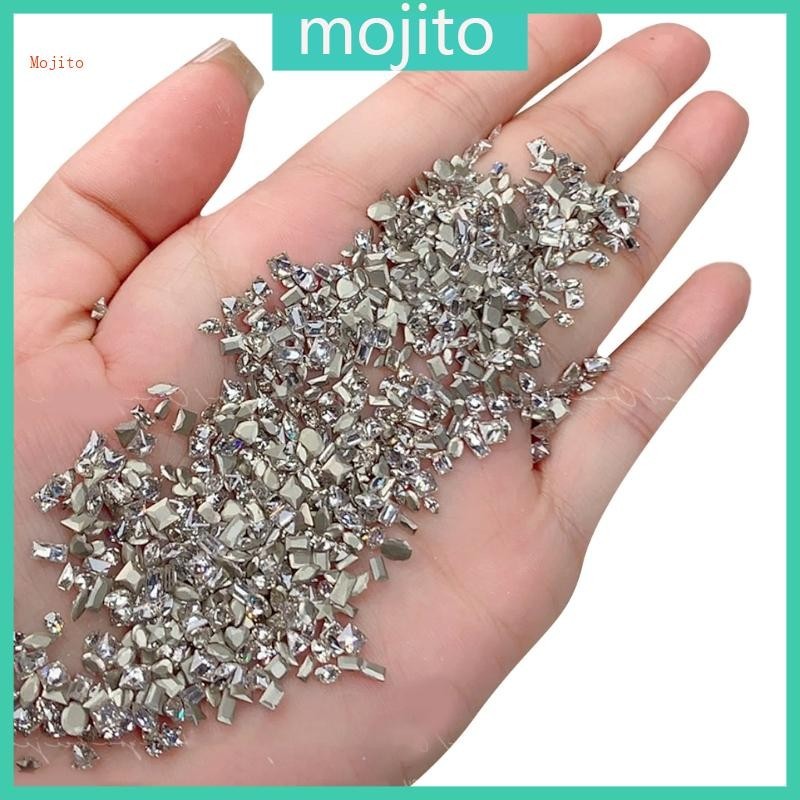 Mojito 50x 不規則形狀指甲水鑽水晶平底指甲藝術魅力迷你形狀指甲魅力指甲裝飾