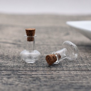 現貨 DIY手工材料 迷你可愛木塞玻璃瓶 吊墜 外翻瓶口 22.5mm*17.5mm