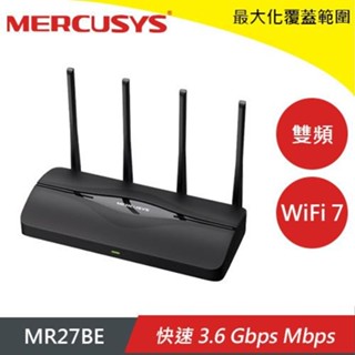 MERCUSYS 水星 MR27BE BE3600 Wi-Fi 7 雙頻無線分享器原價1785(省286)