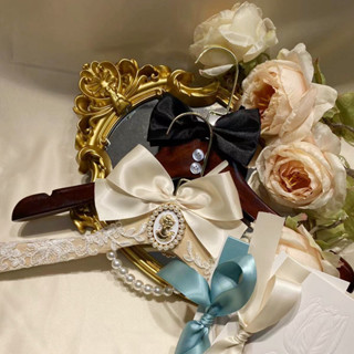 客製化【衣架】結婚拍照婚禮 婚紗禮服專用 高檔實木蕾絲 手工衣架 伴手禮刻名字 婚期