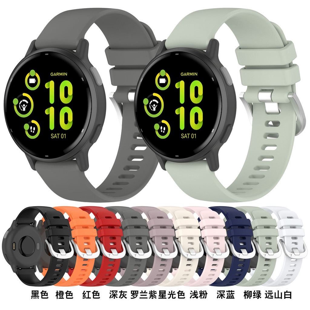 適用佳明 vivoactive5 錶帶 Venu3 3S手錶帶 18/22/20mm 矽膠運動腕帶