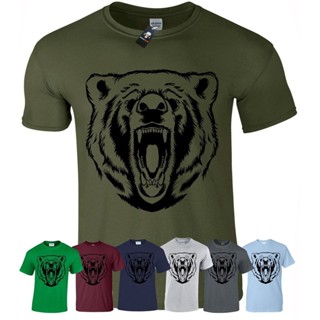 灰熊 T 恤 Wild Hunter 紋身熊貓野生動物聖誕 T 恤