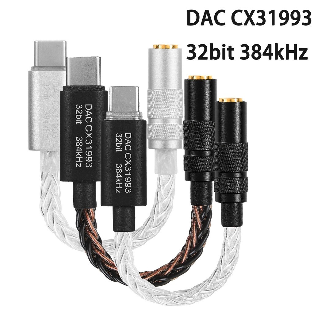 SAMSUNG Dac CX31993 USB C 型耳塞式耳機放大器 3.5 毫米插孔 8 股鍍銀線兼容 iPhone