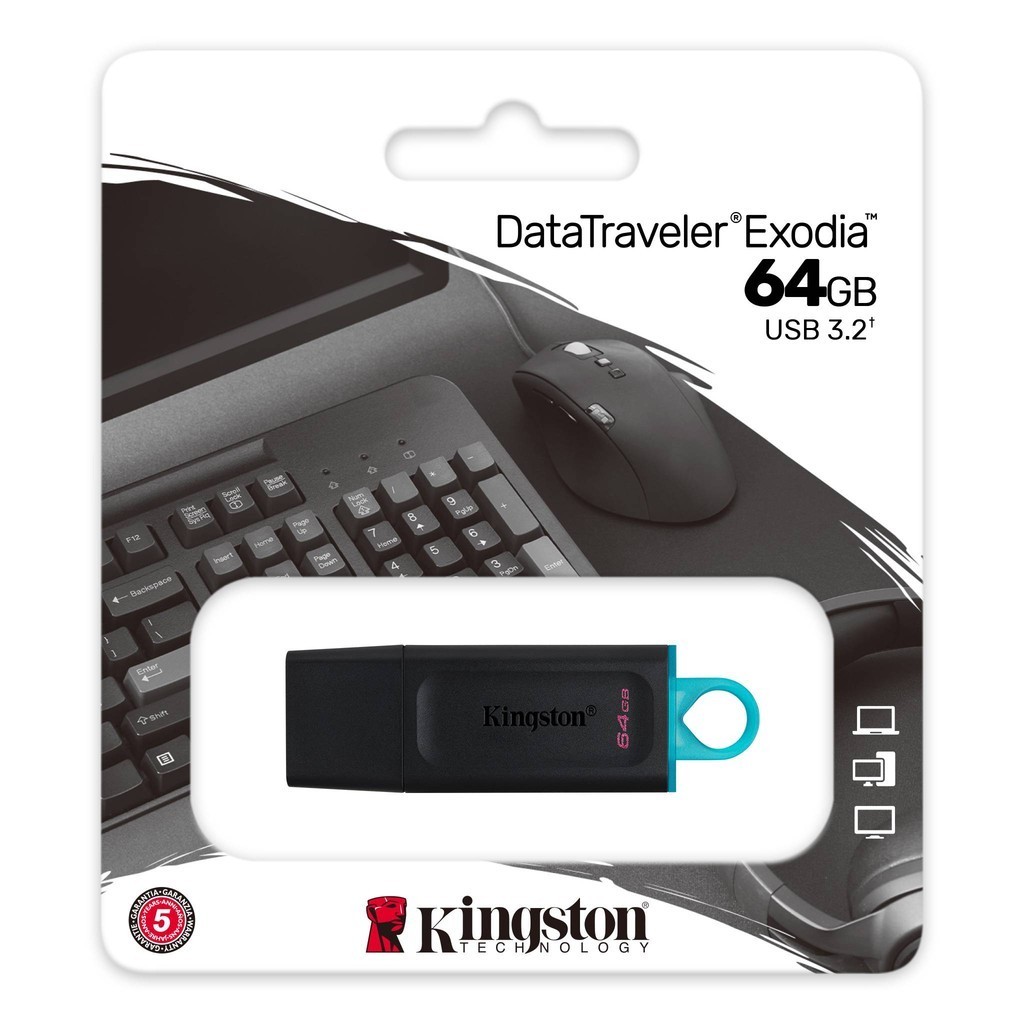 【Kingston 金士頓】DataTraveler Exodia USB3.2 64GB 隨身碟