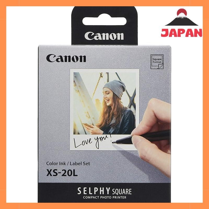[日本直送][全新]用于佳能 SELPHY SQUARE QX10 XS-20L 的彩色墨水/标签套装