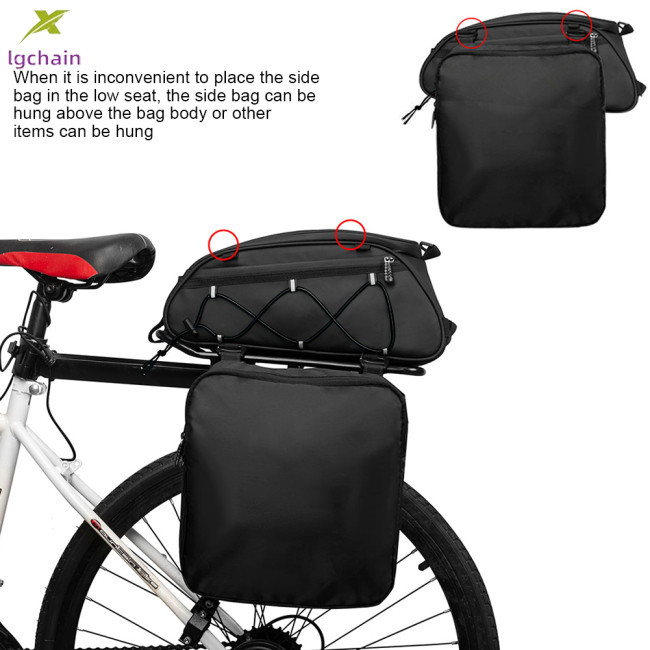 清倉折扣!! 自行車後備箱包 1 個後備箱包 2 個側包用於山地公路的自行車雙面後鞍包