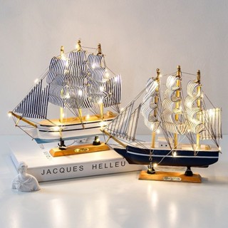 帆船模型擺件 一帆風順畢業 同學生日禮物 女客廳酒櫃裝飾 工藝品 擺設
