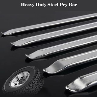 重型鋼撬桿輪胎拆卸工具維修套件套裝槓桿工具適用於摩托車汽車卡車工具輪輞升降器 sarhanph