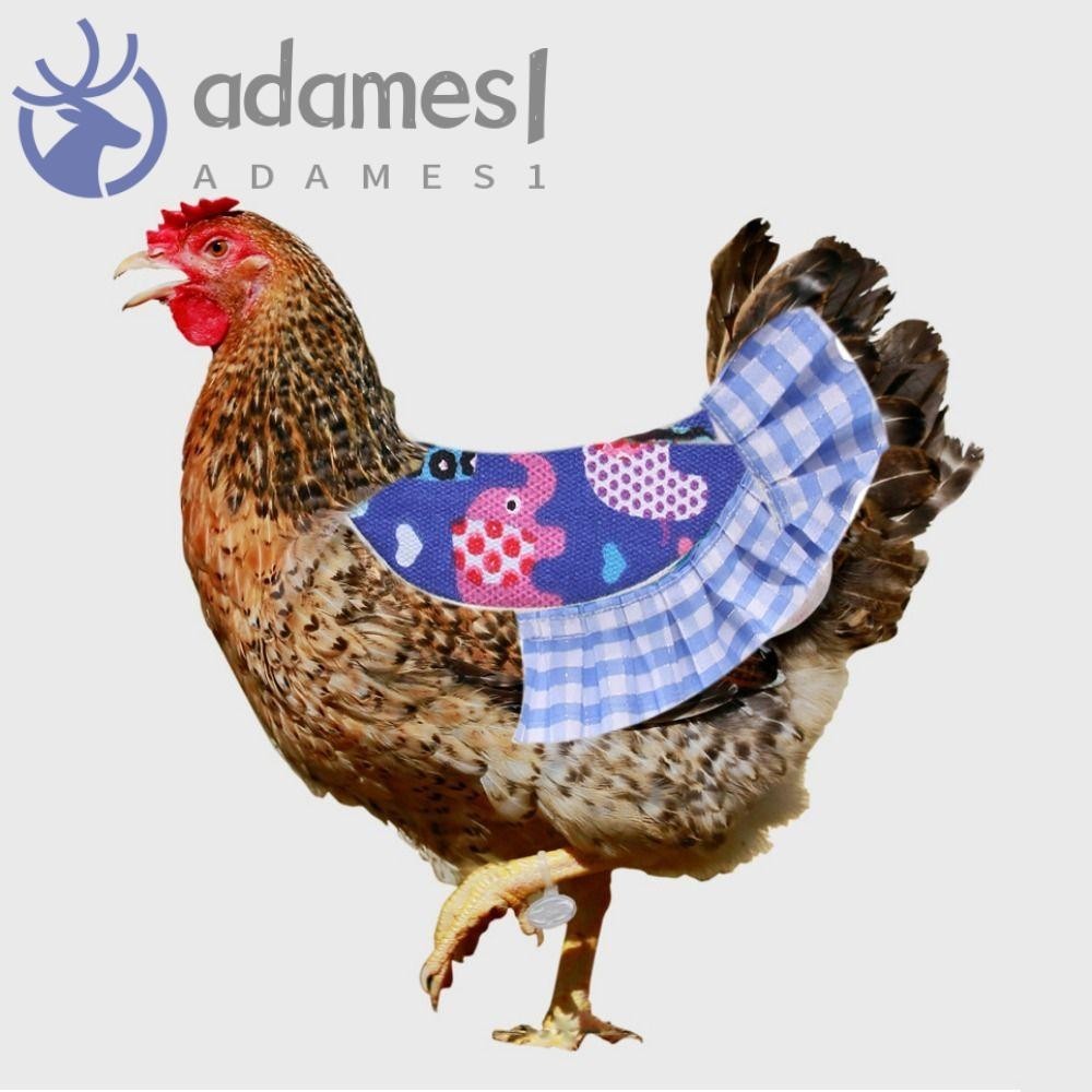 ADAMES寵物雞背心,軟卡通雞馬鞍圍裙,母雞背部夾克色彩繽紛可調雞馬具背心保護羽毛