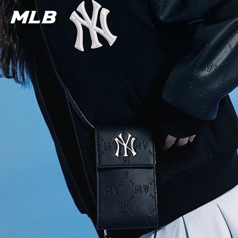 【Nan yi】【Nan yi】MLB 斜挎包 手機包 復古老花係列 NY 紐約洋基隊 小包 挎包 側背包 3ACRH0