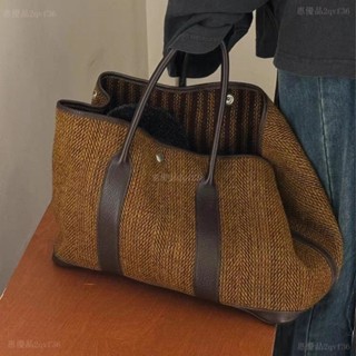 新季爆款❤新款大容量毛呢單肩手提大包 時尚氣質包簡約百搭揹包L2qvf36