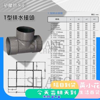 🚀蝦皮隔日配達🔥南亞 PVC 排T PT 三通 1"~2 1/2" T型(排正T)排水接頭 水管接頭 管材 塑膠管料