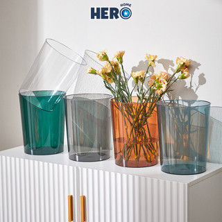 HERO 簡約奢華透明垃圾桶,多用途透明插花桶,垃圾桶