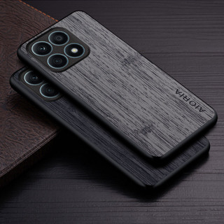 榮耀 X8a X8b X7a X7b X7c X6a X6b funda 竹木紋皮套榮耀 X6 保護套豪華 coque