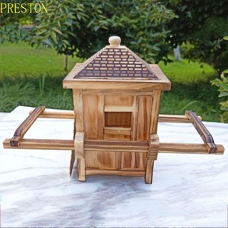 PRESTONWV模擬模型耐用兒童玩具迷你優雅復古官方轎子木製工藝品