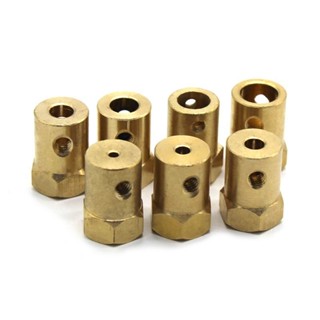 【臺灣出貨】六角聯軸器 輪胎連接器 連軸器 五金金屬零配件 DIY手工製作配件