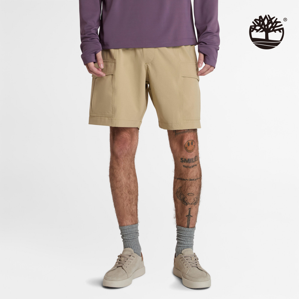 Timberland 男款檸檬黃快乾工裝短褲|A677FDH4