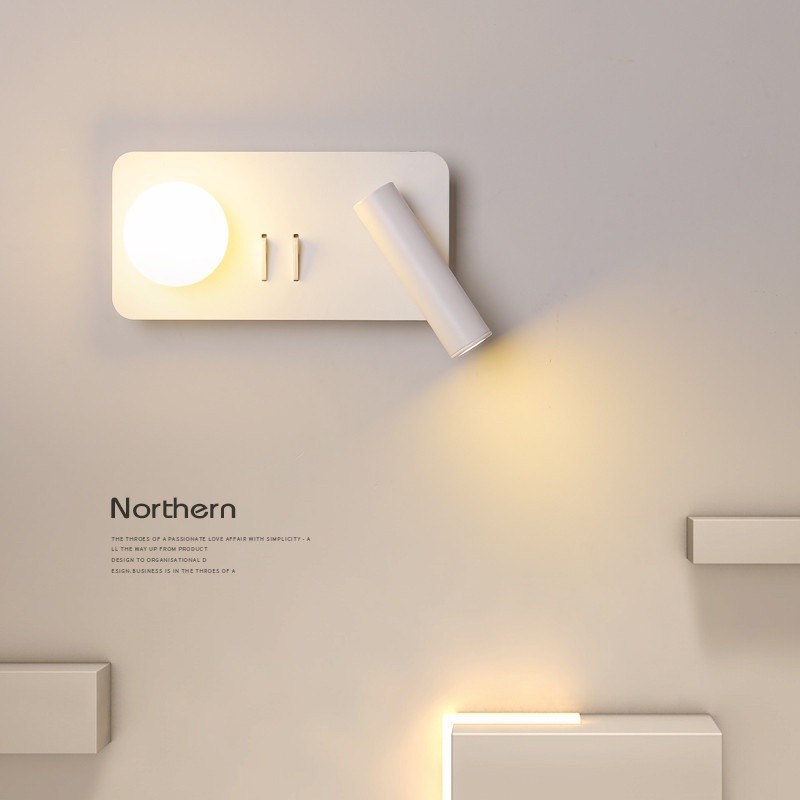 【康森照明】北歐led壁燈床頭燈現代簡約酒店賓館閱讀燈創意個性北歐家用臥室燈具