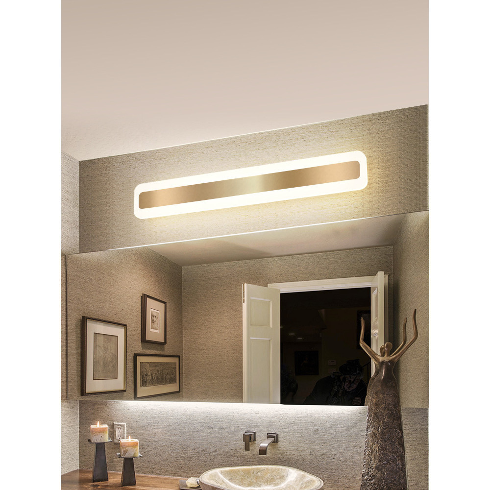 【優惠促銷 適用110V】鏡前燈簡約現代led浴室衛生間創意個性長條鏡壁燈北歐化妝鏡櫃燈