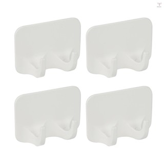 4 件裝粘性掛鉤牆壁粘鉤可拆卸衣架免釘防水無縫掛鉤適用於家庭浴室毛巾浴天花板