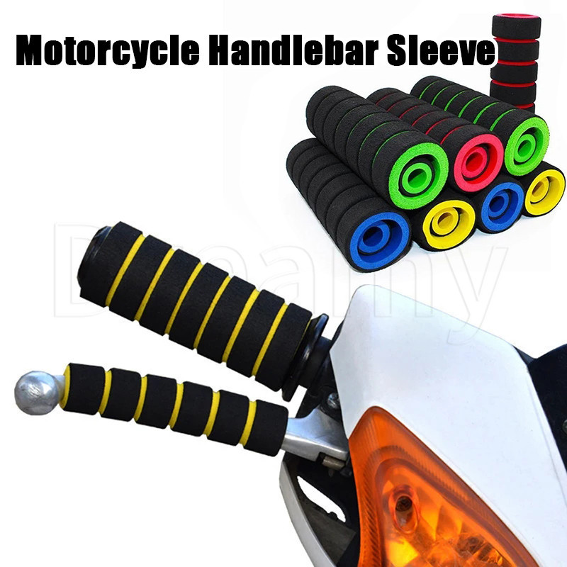 1 套/4 件車把套 - 防滑、防滑、減震 - 適用於摩托車車把 - 自行車把手 - 剎車海綿套 - 透氣、耐用、黑色
