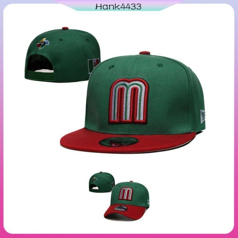 墨西哥 M 綠頂 刺繡 彎帽 籃球帽 街舞 男女通用 可調整 嘻哈帽 運動帽 3KY0