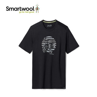 新款smartwool休閒印花純棉運動短袖圖案t恤男女短袖。