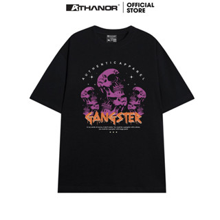 Athanor 本地品牌中性棉優質 100% GANGSTER S-5XL T 恤