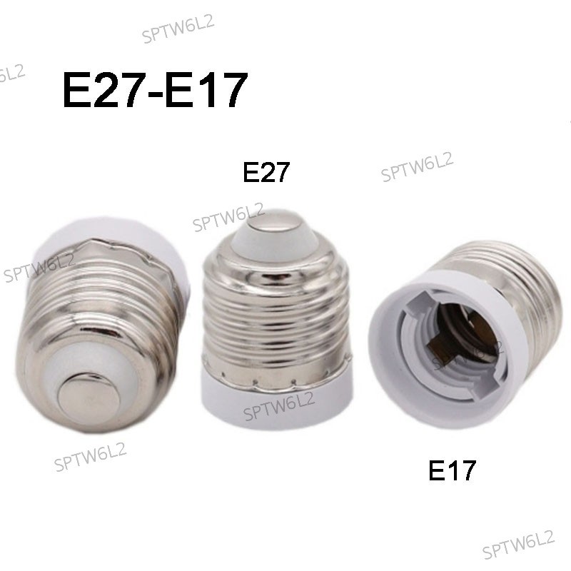 E27 到 E17 螺絲插座底座 LED 鹵素 CFL 燈泡燈適配器轉換器支架,用於 E27 公到 E17 母插座 TW