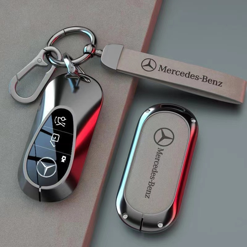 Benz賓士全包保護鑰匙 汽車合金鑰匙套 W213 W205 E級 C級 C300 CLA GLE 全包鑰匙殼 鑰匙扣圈