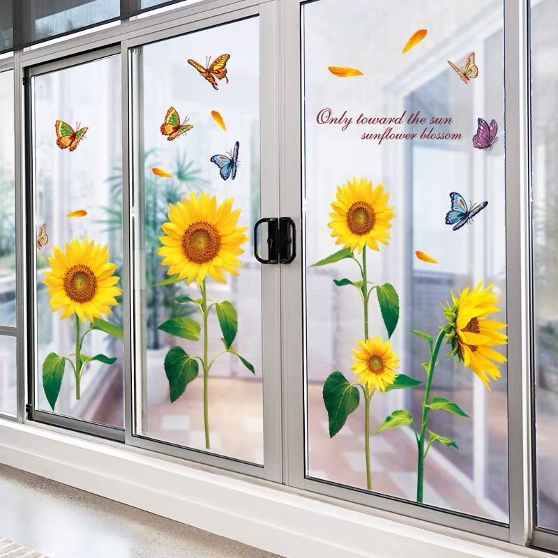 【台灣熱賣】玻璃貼窗花 牆貼畫 3d立體創意個性貼 陽台廚房門貼紙 衛生間窗戶貼花