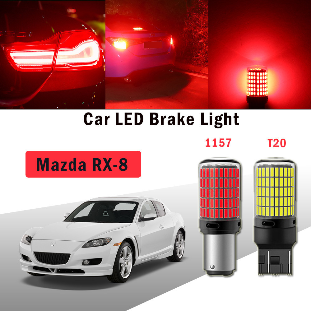 MAZDA 2pcs 汽車剎車 LED 燈適用於馬自達 RX-8 RX8 T20/7443 1157/P21-5W 30