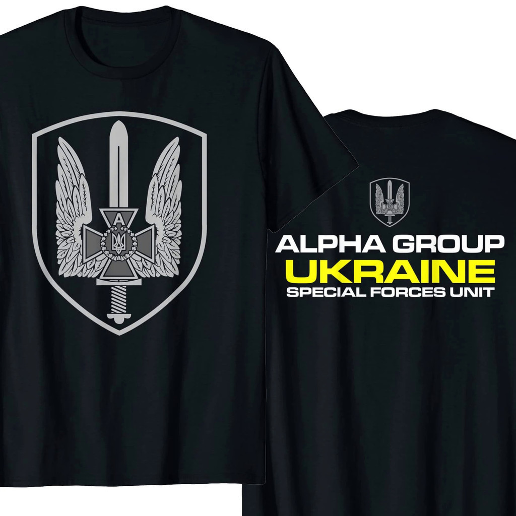 烏克蘭特種部隊t恤 Alpha Spetsnaz SBU Group 夏季純棉短睡O領男T恤新款S-3XL