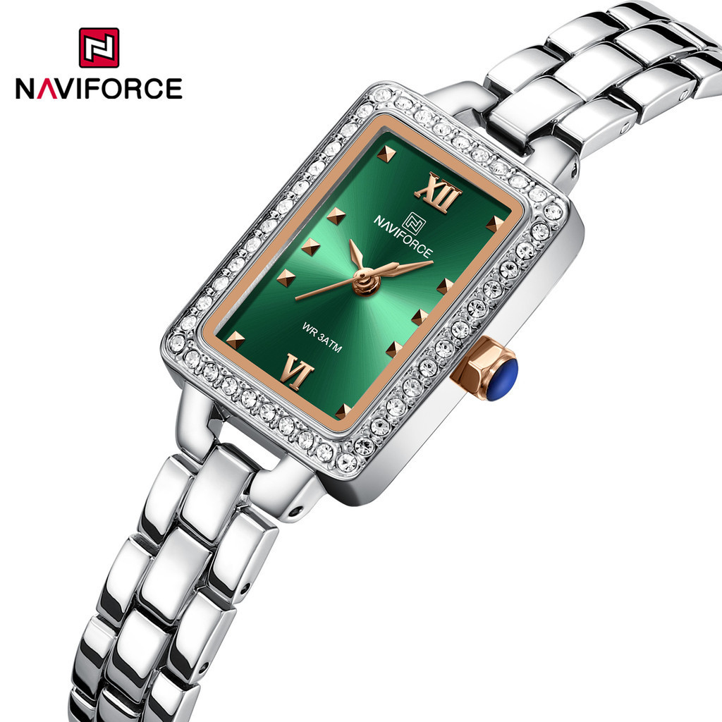 Naviforce 防水女錶石英頂級奢侈品牌女士手錶鋼手鍊原創女女孩時鐘禮物