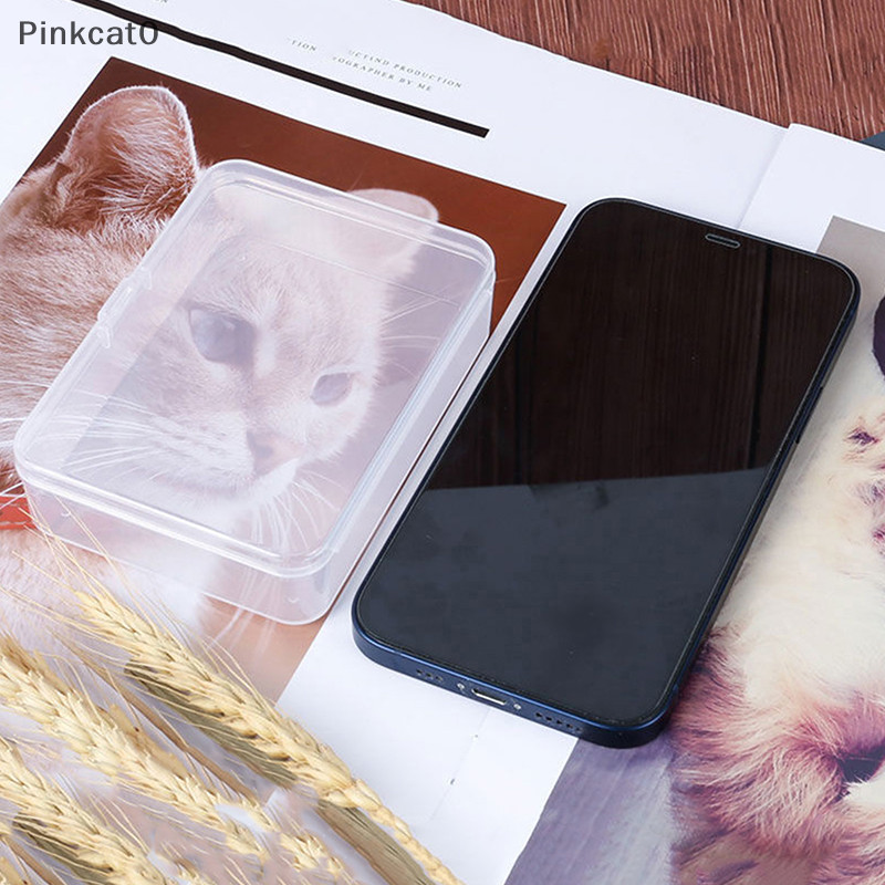 Pinkcat0 9.5x6.5cm 透明卡套保護套透明盒爆米花 Diy 防水卡套韓國卡套收納盒 TW