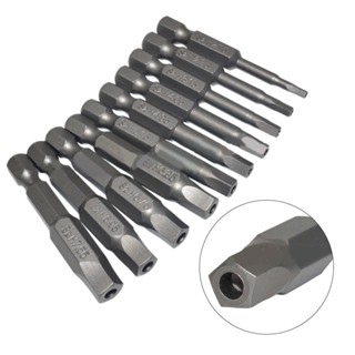 <有貨> 10pc 磁頭 50mm Torx 螺絲刀鑽頭套裝用於電動螺絲刀鑽