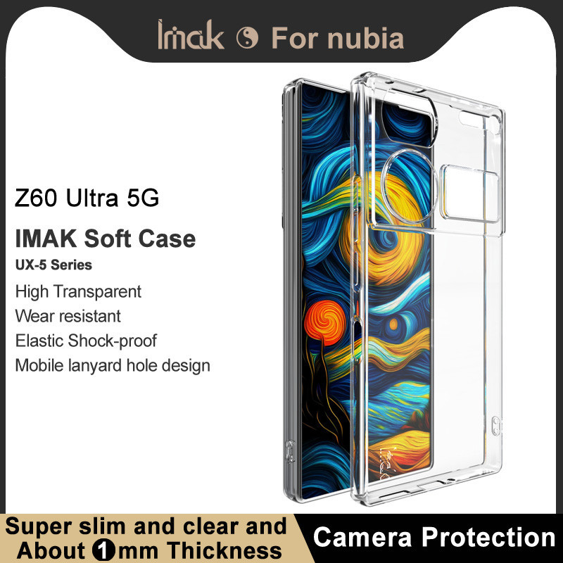 ZTE 中興 Nubia Z60 Ultra Imak 超薄 防震 TPU 手機殼 透明 軟套