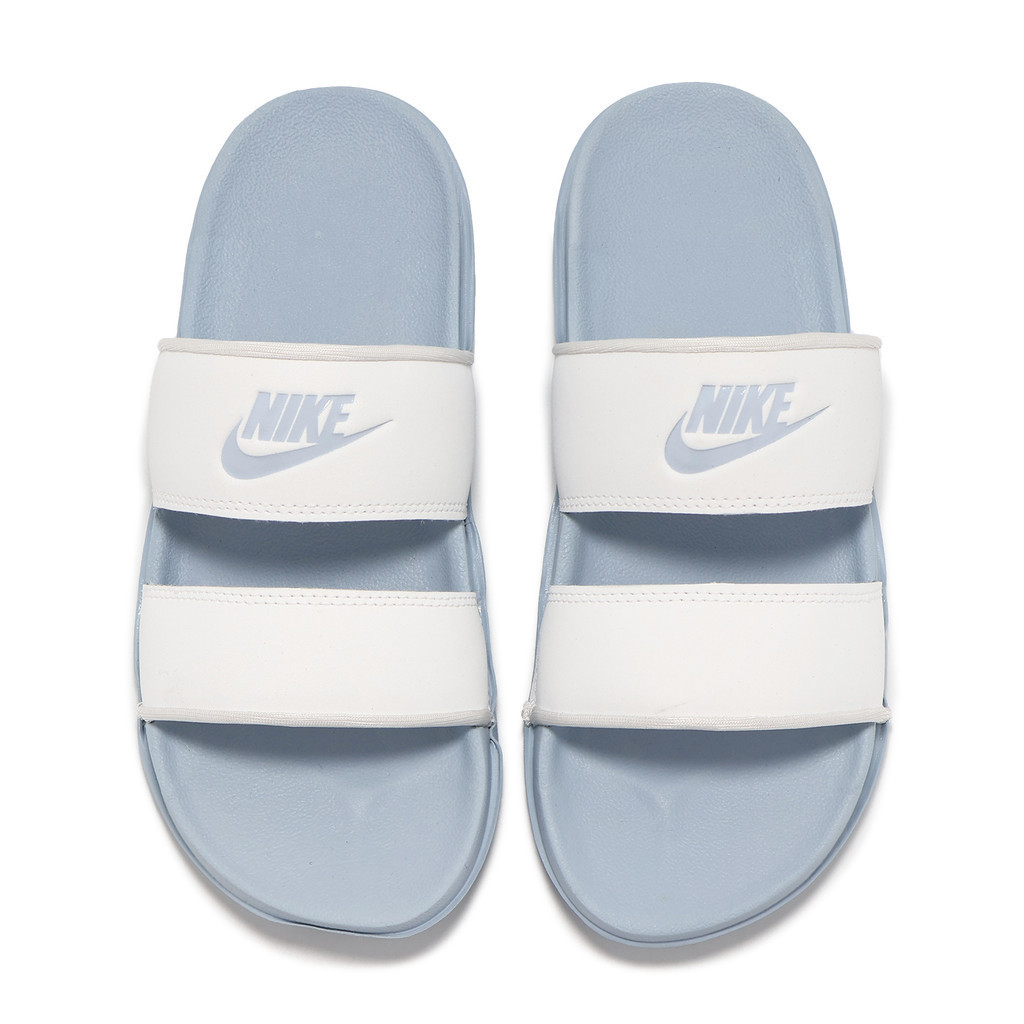 Nike 拖鞋 Wmns Offcourt Duo Slide 女鞋 白 灰藍 涼拖鞋 [ACS] DC0496-104