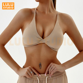 LULU【性感扭結運動文胸】歐美健身運動內衣 鏤空後背 排汗吸濕 扭結美背文胸 運動bra 健身內衣 瑜珈服 瑜珈上衣