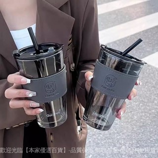ins風玻璃盃食品級防燙雙飲盃伴手禮盃子竹節盃水盃吸管盃咖啡盃