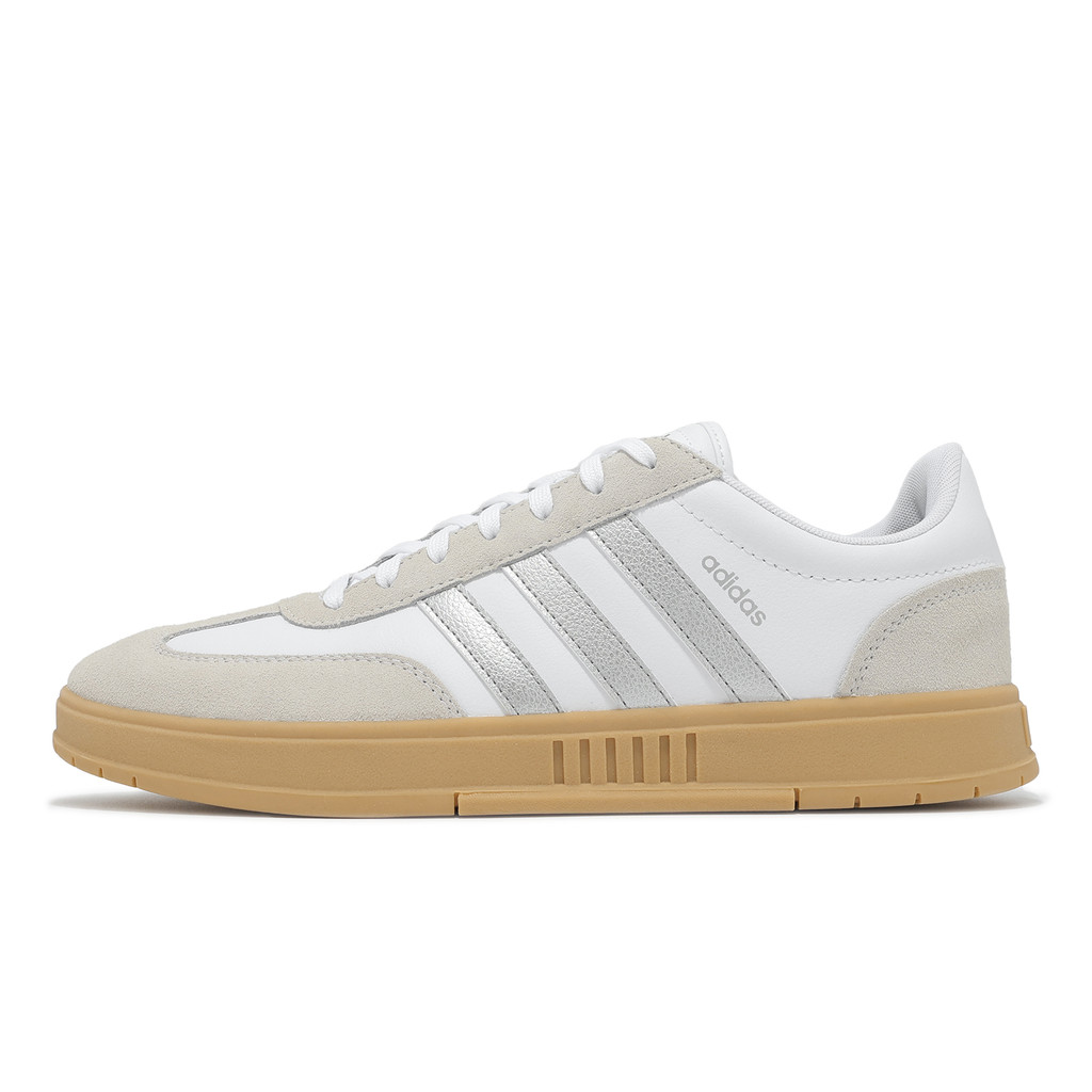 adidas 休閒鞋 Gradas 男鞋 米白 銀 膠底 復古 愛迪達 [ACS] ID6127