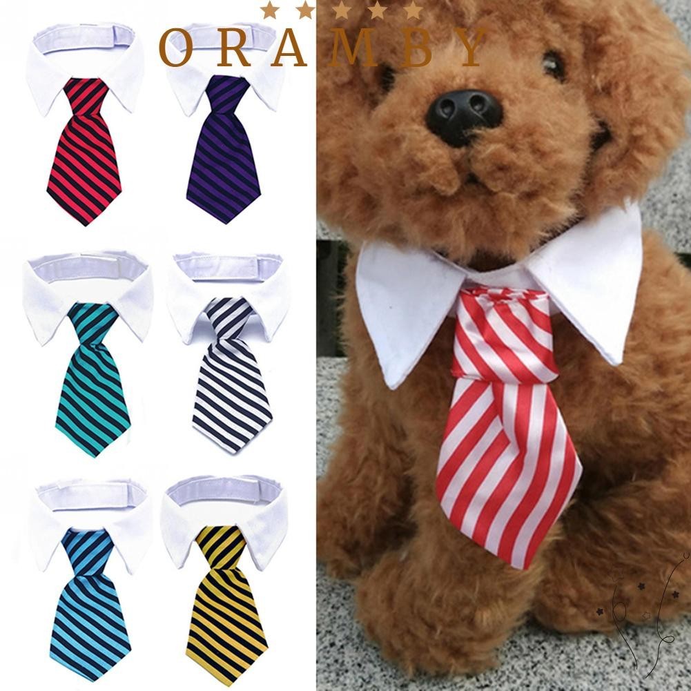 ORAMBEAUTY狗領帶中型大狗猫寵物美容用品條紋的衣領