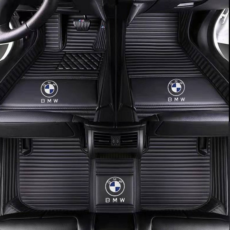 BMW M1 M3 M4 M6 汽車地板條紋設計墊汽車地毯訂製適合汽車墊地毯防水皮革