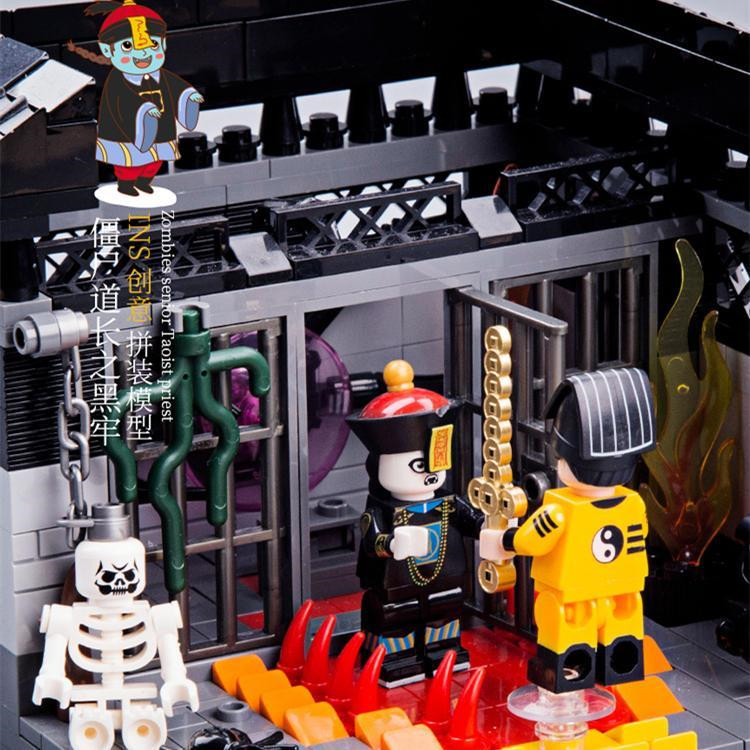 兼容樂高香港電影場景殭屍道長紀念版林正英九叔拼裝積木益智玩具