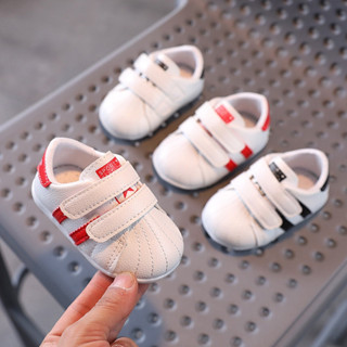 (6M-2Y)女嬰男孩時尚運動鞋男孩女孩運動貝殼帶兒童鞋幼兒鞋嬰兒休閒鞋