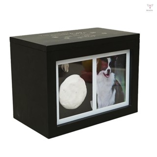 寵物紀念骨灰盒,用於狗或貓骨灰,帶有郵票木製葬禮骨灰盒,帶相框貓狗骨灰盒,用於骨灰寵物葬禮盒
